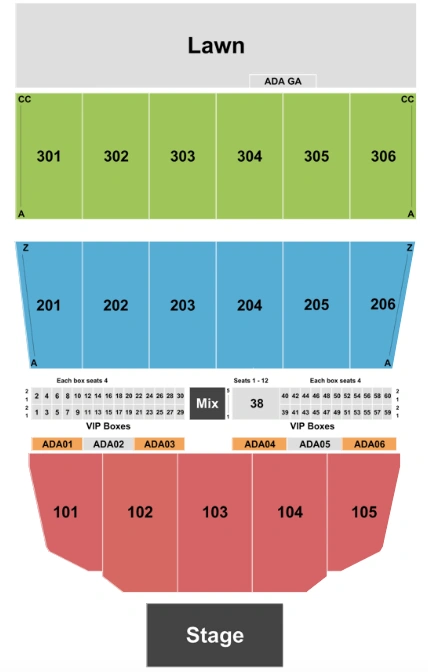 Maine Savings Amphitheater Seating Chart